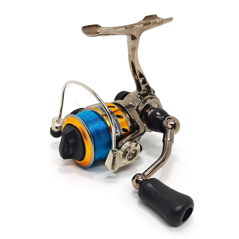 EMMRAGNO Mini 100 Small Metal Spinning Wheel Aluminum Fishing Reel with Metal Spool for Freshwater and All Season Fishing - Image 3